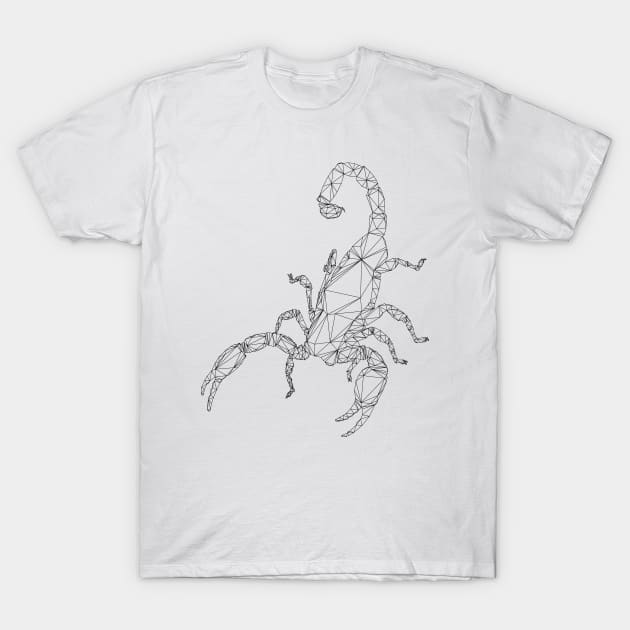 Scorpion 3D Black T-Shirt by MHich